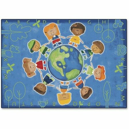CARPETS FOR KIDS Give The Planet A Hug Rug, 8ft x12ft , Rectangle, Multi CPT4417